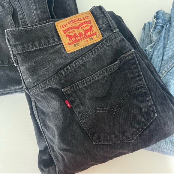 36 x 34 Vintage Levi’s Black Denim Jeans - Picture 2 of 6